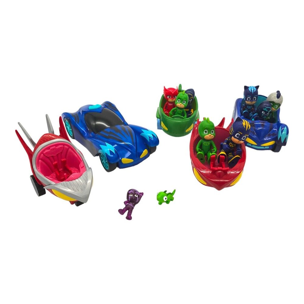PJ Masks Super Moon Adventure‎ Toy Set With Figures & Vehicles Lot of 15